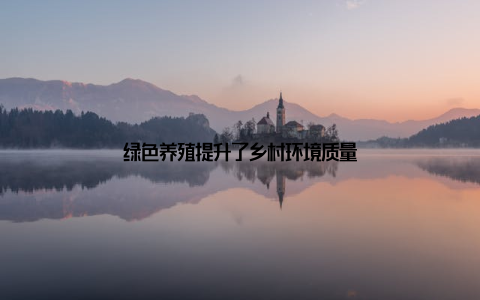 绿色养殖提升了乡村环境质量