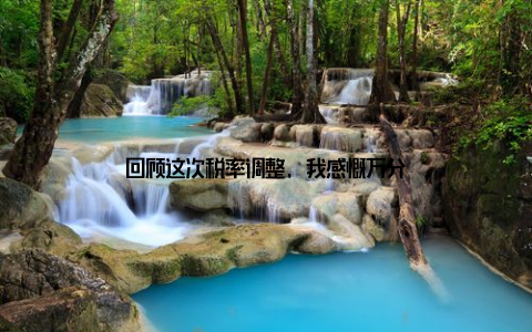 回顾这次税率调整, 我感慨万分