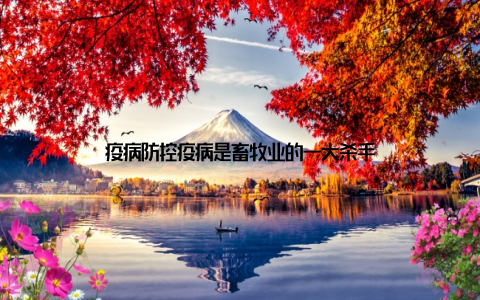 疫病防控疫病是畜牧业的一大杀手