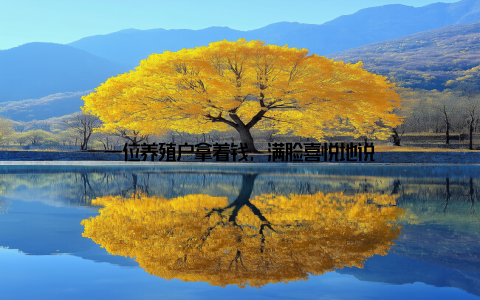 一位养殖户拿着钱, 满脸喜悦地说