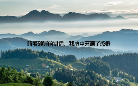 听着领导的讲话, 我心中充满了感慨