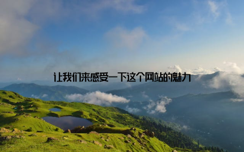 让我们来感受一下这个网站的魅力