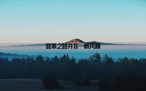 变革之路并非一帆风顺