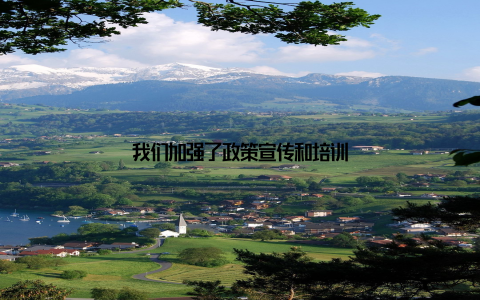 我们加强了政策宣传和培训