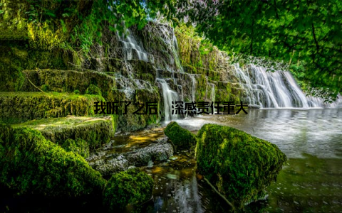 我听了之后, 深感责任重大