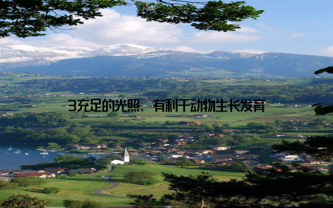 3充足的光照, 有利于动物生长发育