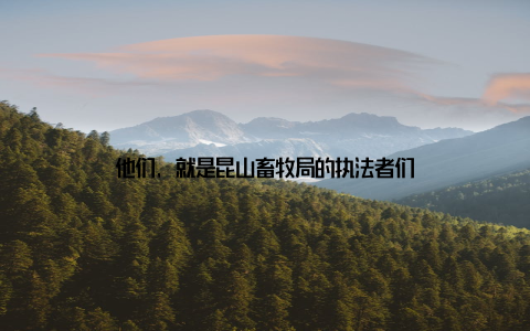 他们, 就是昆山畜牧局的执法者们