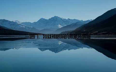 一进门, 我就被眼前的景象所震撼