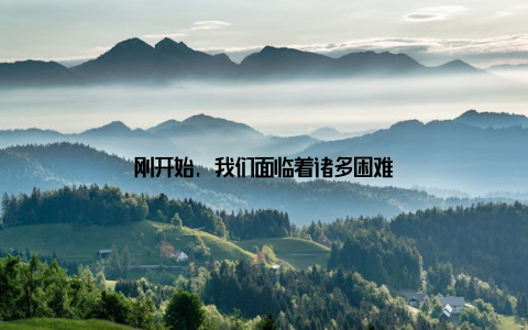 刚开始, 我们面临着诸多困难