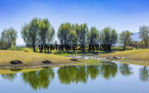 牧原畜牧的秘密之一就是创新