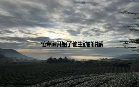 一位专家开始了他生动的讲解