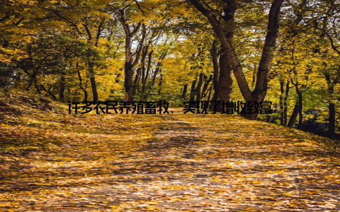 许多农民养殖畜牧, 实现了增收致富